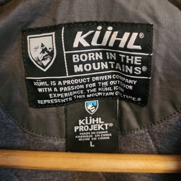 KUHL Lena Insulated Quilted Jacket Womens Large Gray Blue Full Zip Projekt Coat - Picture 3 of 10